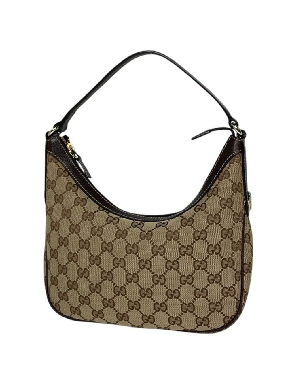 Gucci Shoulder Bag GG Pattern Canvas Beige Brown